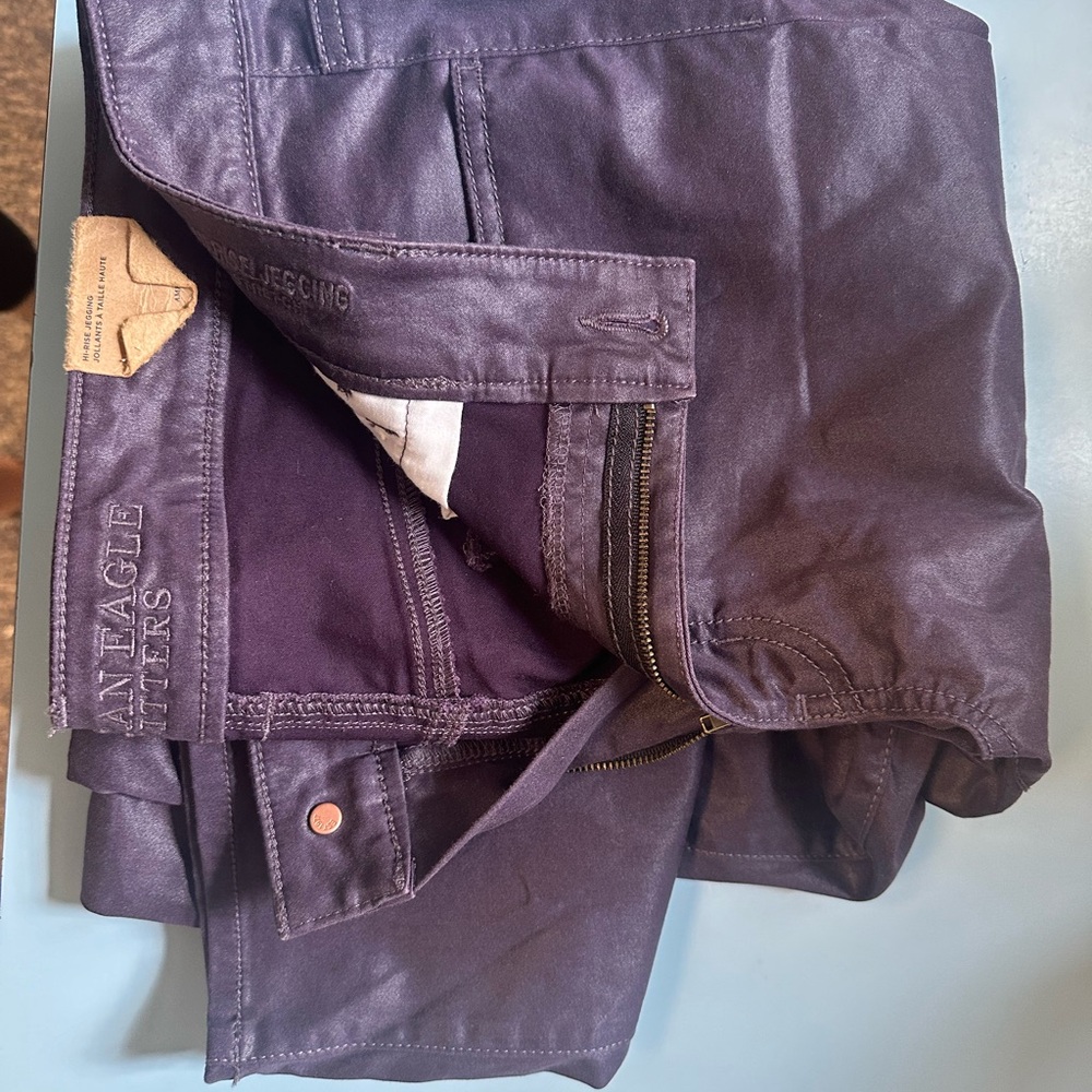 American Eagle woman jeans. New with tag. Size 14.  Color - purple